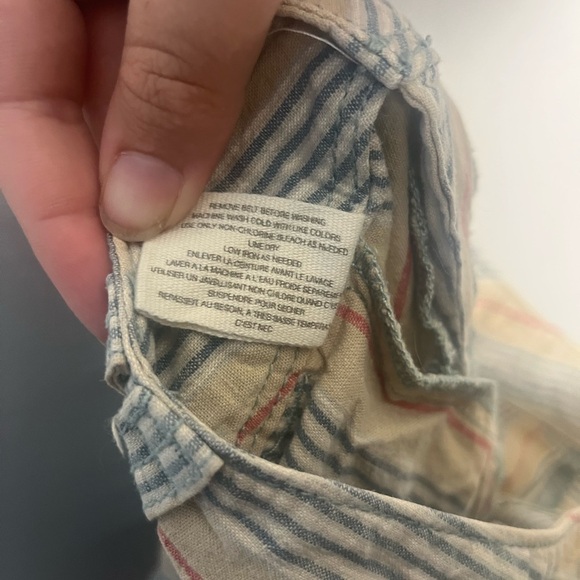 DAUGHTERS OF THE LIBERATION striped linen blend anthropologie nautical shorts 04 - Picture 6 of 6